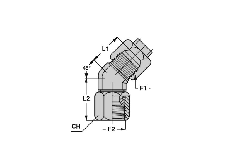 Steel Swivel Extender, 5/8 in Male JIC x 5/8 in Female JIC Swivel